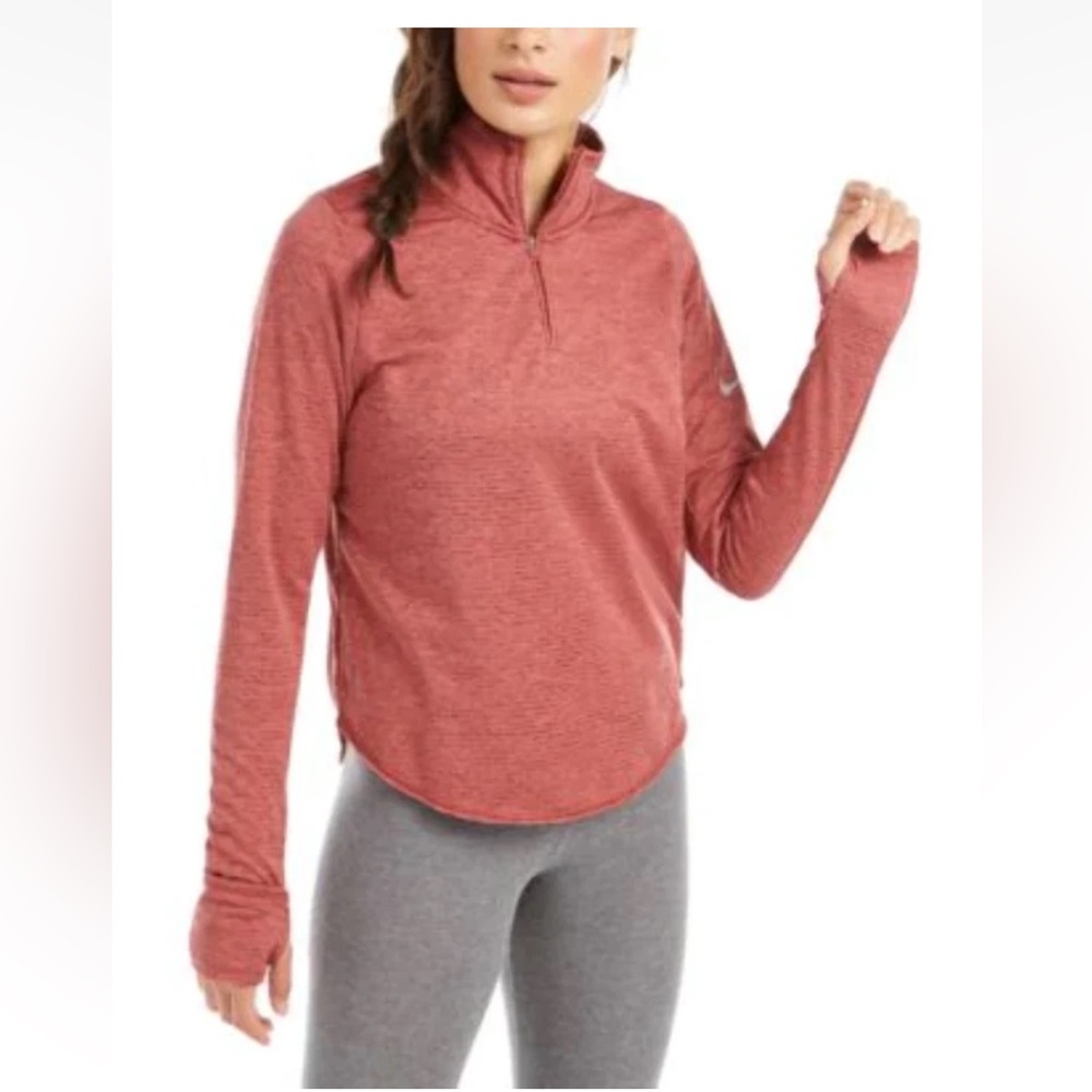 Nike Element Sphere Quarter-Zip Running Sweatshirt CedarLight Redwood Sz M
